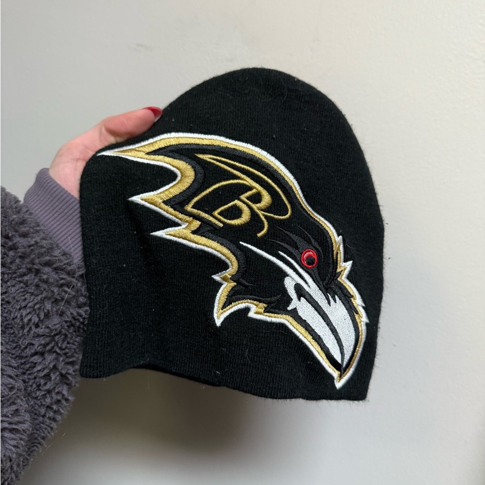 Baltimore Ravens Black Beanie - Youth